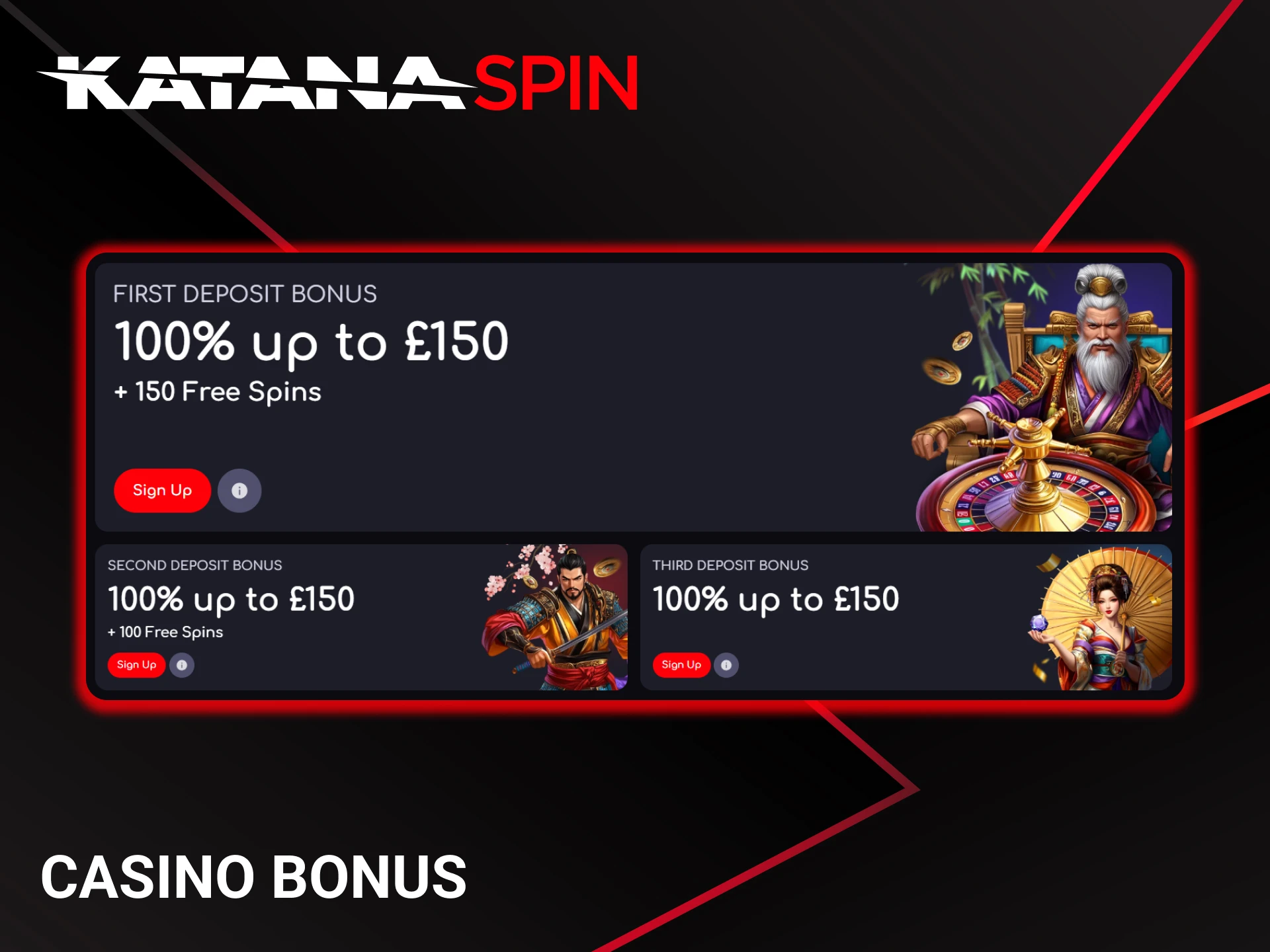 Sign up at KatanaSpin and get a casino welcome bonus.