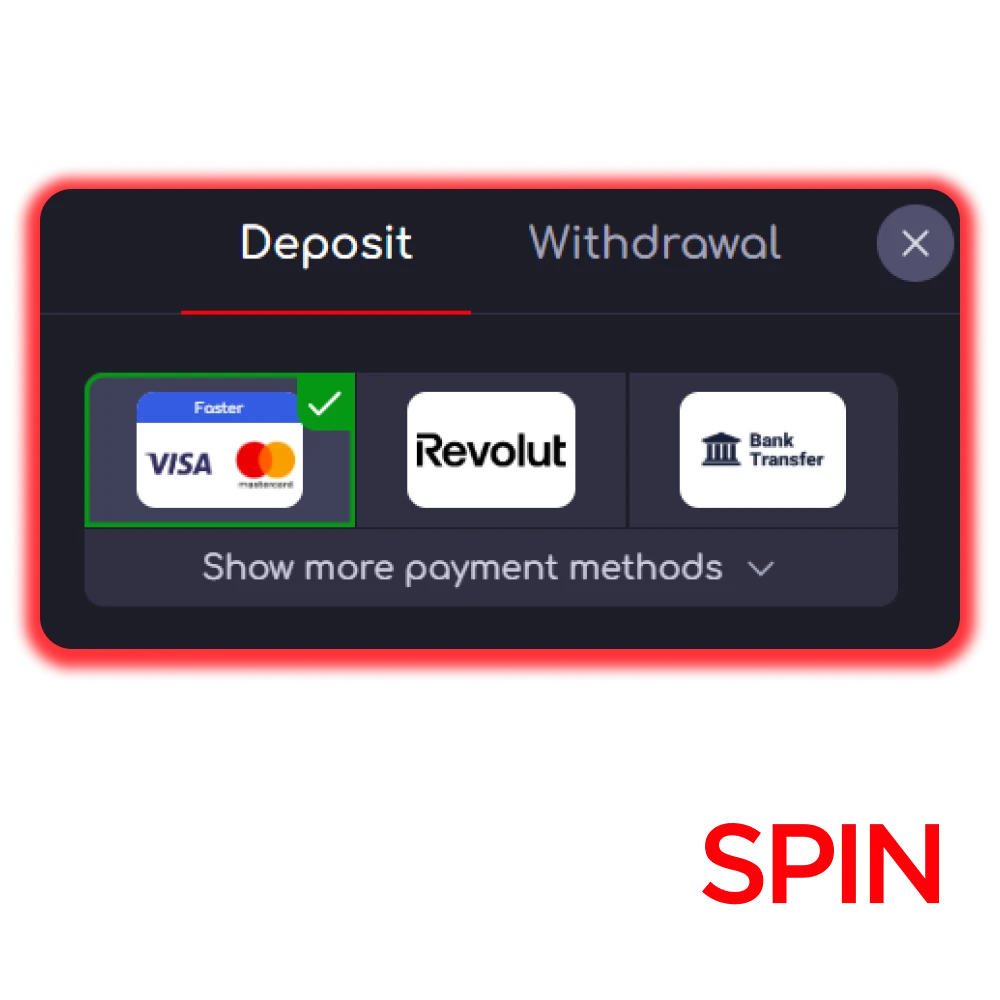 KatanaSpin offers various deposit and withdrawal methods.