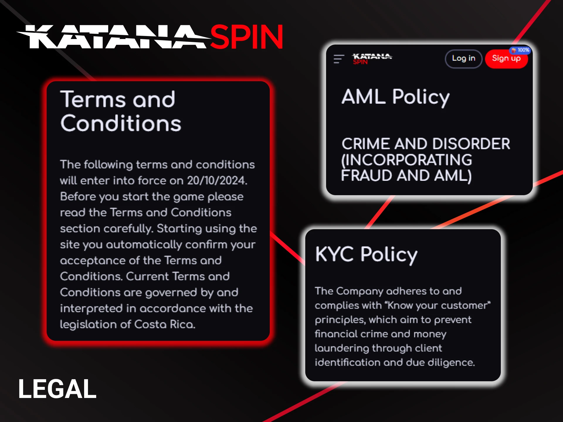 KatanaSpin is a licensed platform and operates in accordance with all necessary regulations.