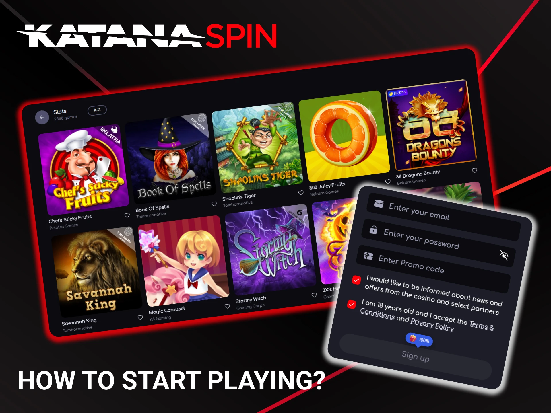 Find out how to play slot games on the KatanaSpin website.