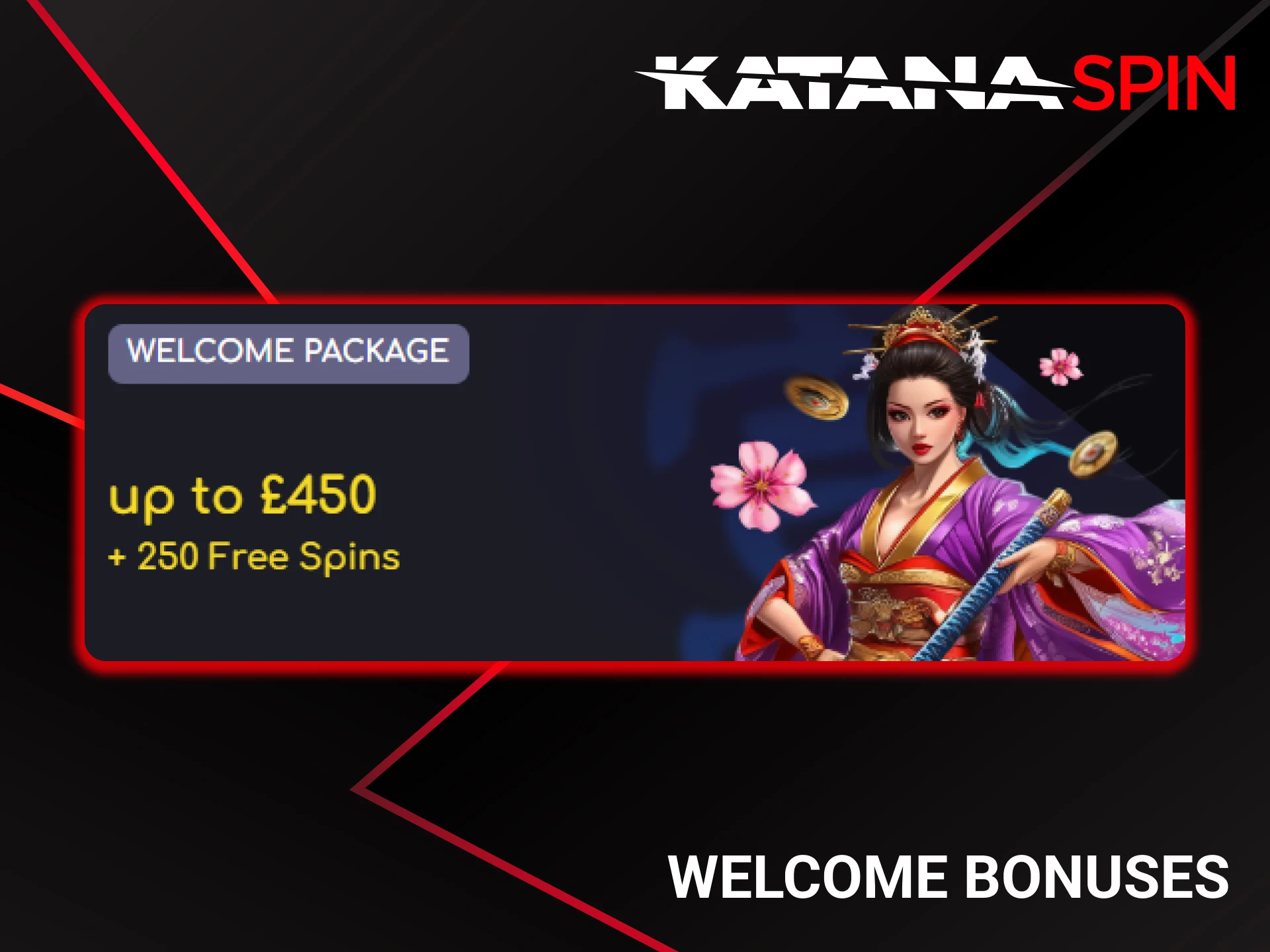 Join KatanaSpin casino, get welcome bonuses and start playing slots.