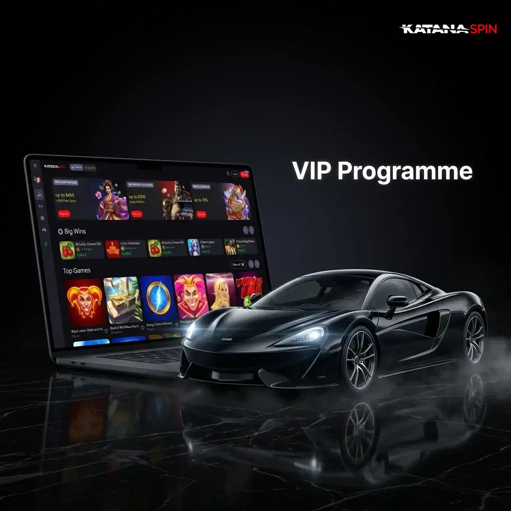KatanaSpin VIP loyalty programme tiers offering exclusive perks, personalised management, faster withdrawals and higher limits